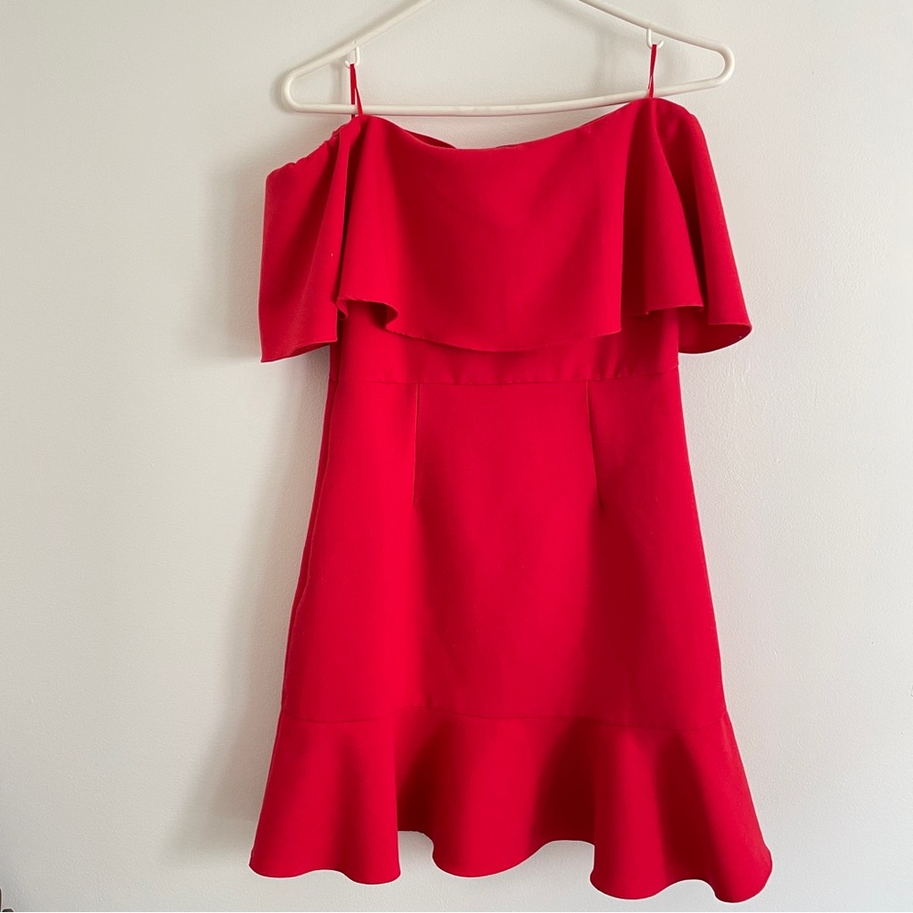 DOTTI Off the Shoulder Red Dress size (US 6 = AUS 10)